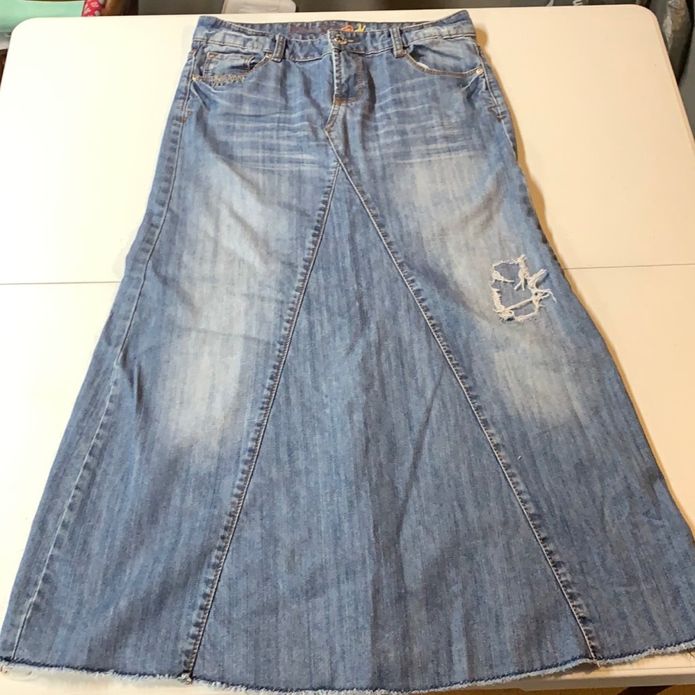 Mudd Denim Maxi Skirt